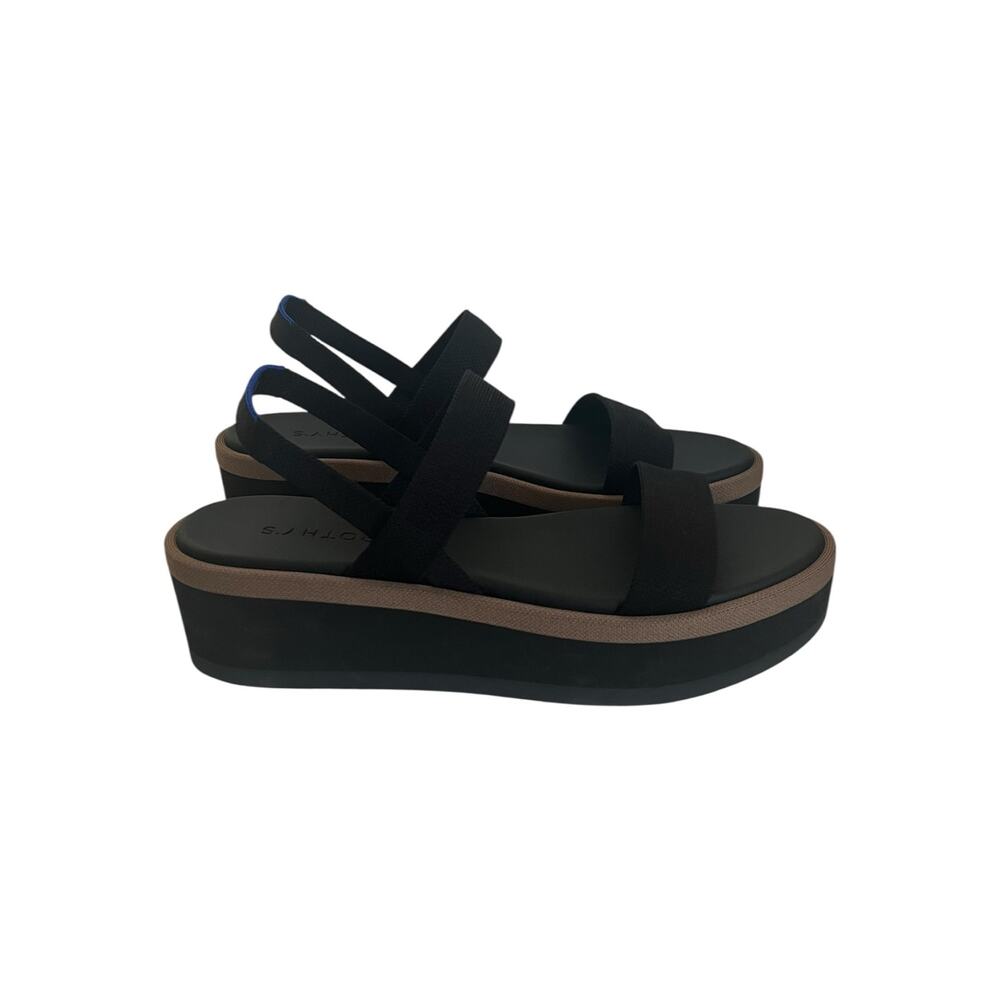 Rothy's The Lightweight Wedge Sandal In Black Size 10.5 - Picture 2 of 12